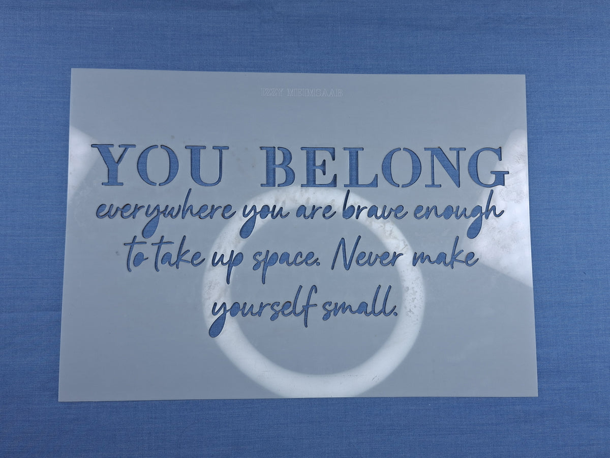 YOU BELONG — Blessing Stencil